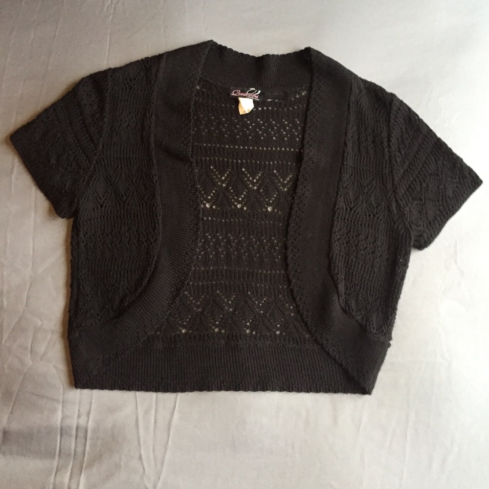 Black Cropped cover up